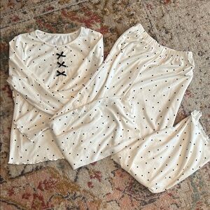 Long Sleeve Polka Dot Pajama Set